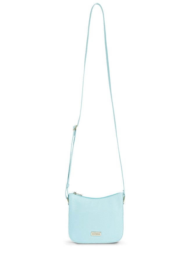 كابريس حقيبة كتف متوسطة الحجم من كابريس كارول للنساء، مزودة بحزام قابل للتعديل وسحاب إغلاق لراحة الارتداء | حقيبة يد متعددة الاستخدامات للاستخدام اليومي والسفر والمناسبات الخاصة (أزرق فاتح) - Image 1